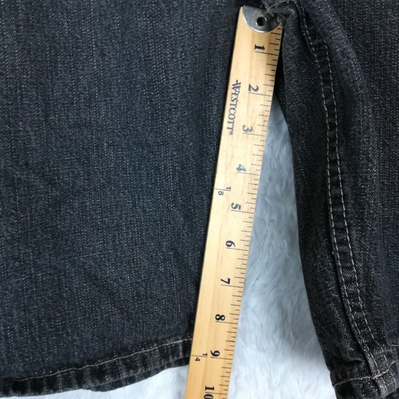 Faded Glory Mens Shorts Denim Black Wash Bermuda Baggy Streetwear 38 - Picture 5 of 8